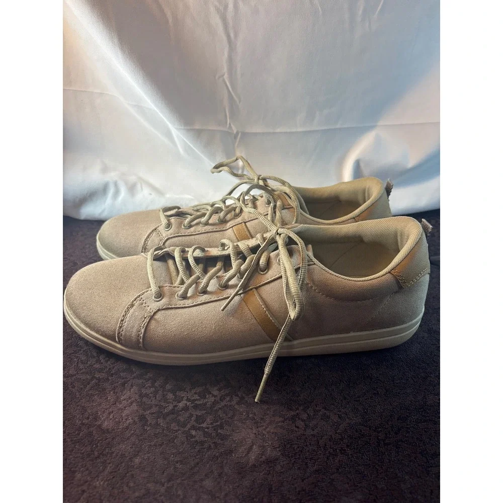 Crocs Citilane Roka Mens Khaki Tan Canvas Lace Up Sneakers 203962 Size 12